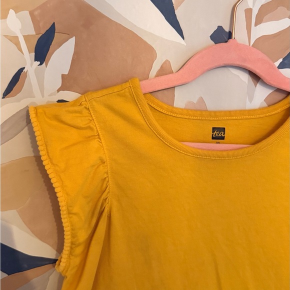 Tea Collection Yellow Ruffle Sleeve Tank - Picture 4 of 6